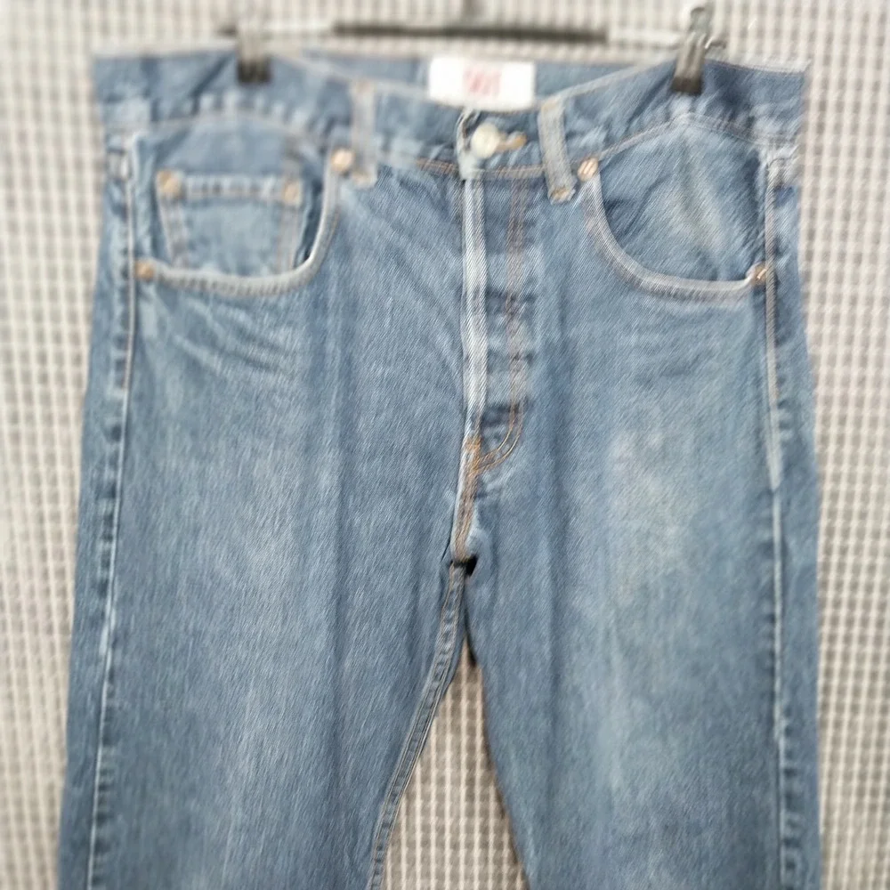 Levi's Mens Jeans 501 Original Straight Leg Button Fly 34x30 Blue